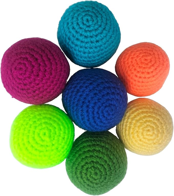 Golden Bay, Handmade, Cat/Small Dog, Rattle Ball (Set of 3), Regular Knitting, Wool/Cotton Yarn, Healthy and Durable Pet Toy