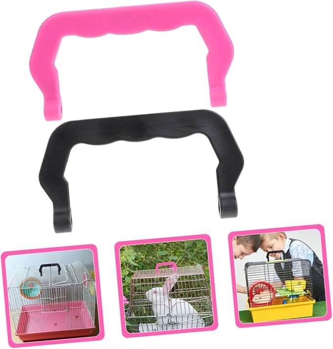 Happyyami 20pcs Portable Detachable Plastic PET Cage Handle Set Thickened Birdcage Lifting Handles for Hamster and Small Animal Cages Easy to Carry for Outdoor Use