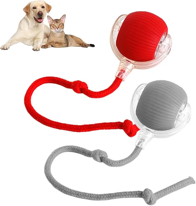 2025 New Interactive Dog Cat Toys Balls, Rolling Ball for Dogs, 360° Smart Automatic Rolling Pet Ball, Electric Dog Balls Toy, Fast Moving, for Indoor Cat and Dogs