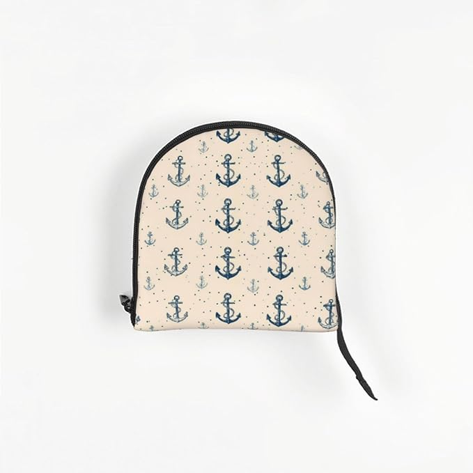 Anchors Print Foldable Pet Tote Bag, Shoulder Carrier for Small Dogs and Cats