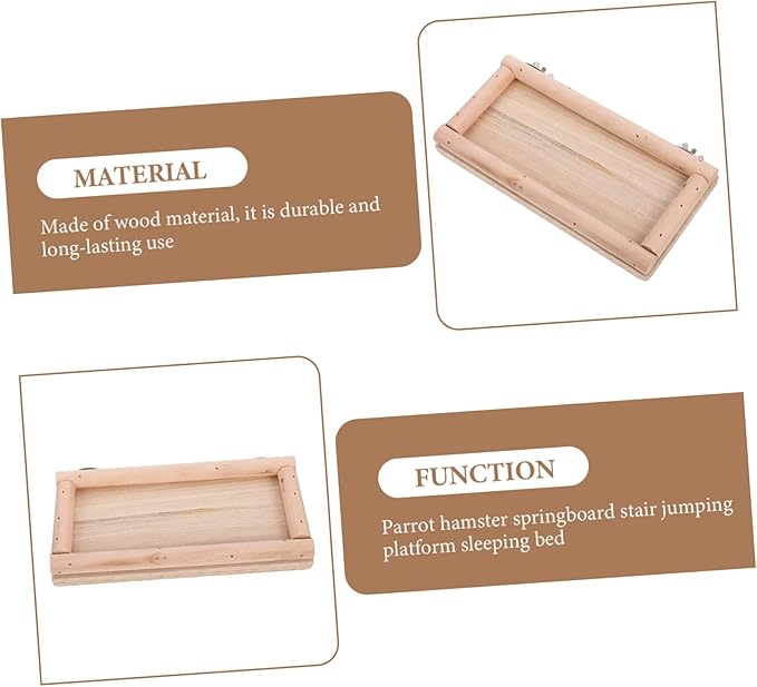 HANABASS Hamster Platform Bed Food Box Chinchilla Cage Accessory Bird Cage Stand Parrot Platform Bed Hamster Supply
