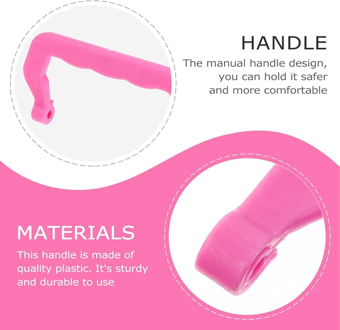HANABASS 10pcs Plastic Bird Cage Handle Set Portable Detachable Durable Pet Cage Handles for Easy Carrying Replacement for Animal Safe and Practical Design Pink