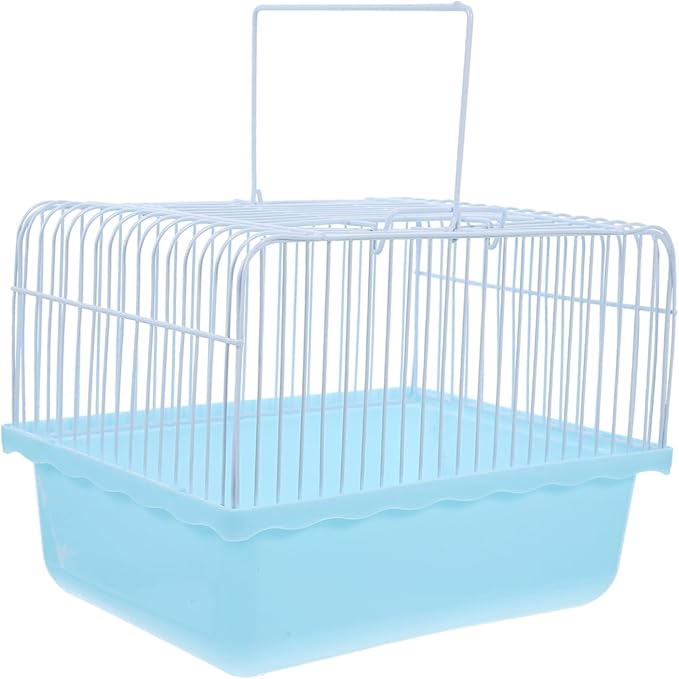 SUPVOX Portable Small Bird Travel Cage Lightweight Carrier for Lovebirds Parakeets and Cockatiels with Transparent Observation Window Versatile Indoor Outdoor Use for Small