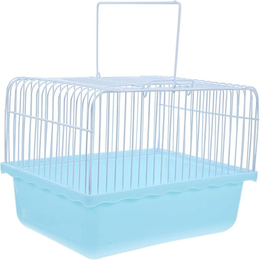 SUPVOX Portable Small Bird Travel Cage Lightweight Carrier for Lovebirds Parakeets and Cockatiels with Transparent Observation Window Versatile Indoor Outdoor Use for Small
