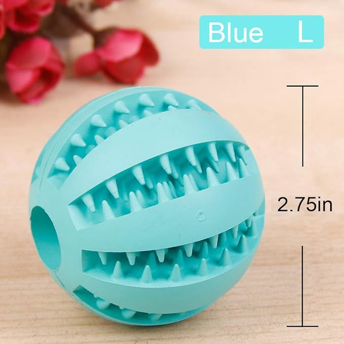 Dog Toy, Nontoxic Bite Resistant Ball for Pet Dogs Puppy Cat, Food Treat Feeder Chew Tooth Cleaning Exercise Game IQ Training, Large Dog Toy