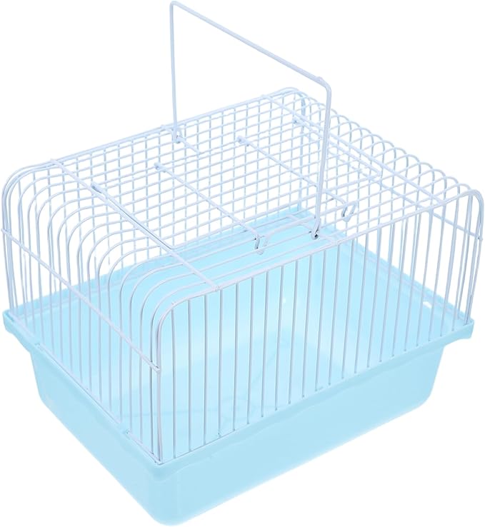 ibasenice Portable Lightweight Bird Carrier Cage for Small Pets Versatile Travel Indoor Use for Lovebirds Parakeets Cockatiels and Finches Observation Window