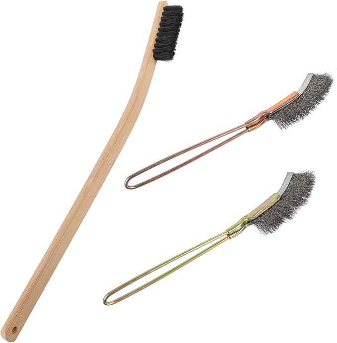 GANAZONO 3pcs Long Handle Bird Cage Cleaning Brush Birdcage Tool for Parrots Hamsters and Pets for Hard Reach Areas