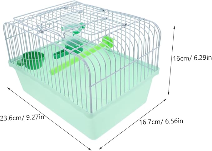 POPETPOP Portable Multi Functional Bird Travel Cage for Parakeets and Parrots with Spacious Abs and Iron Frame Includes Perch Food Box Water Dispenser and Easy to pet Carrier Random Color
