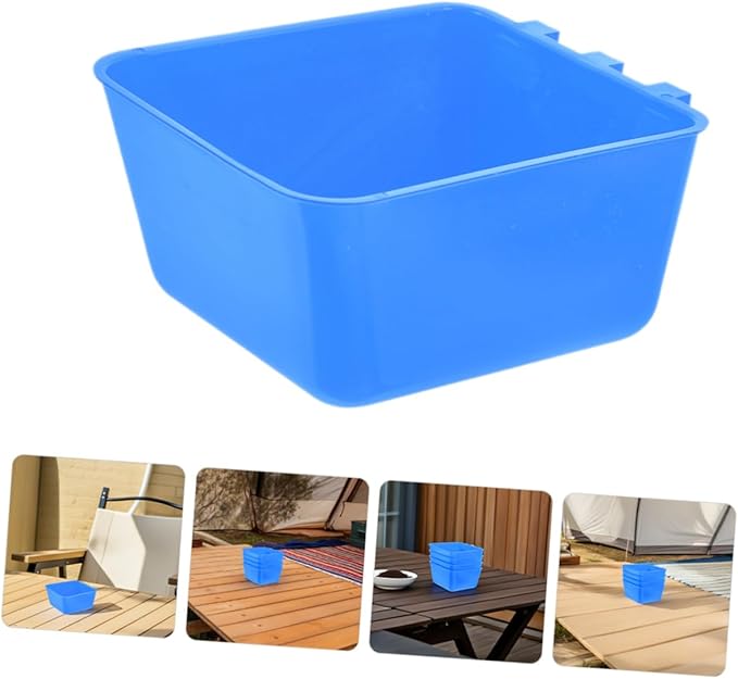 MERRYHAPY 6pcs Hanging Bird Cage Food Bowl for Rabbits Birds Chickens Sturdy Plastic Feeding Cup Watering Cup Easy Install Remove