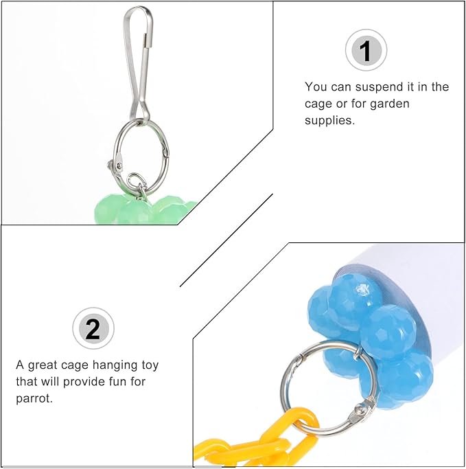 Parrot Hanging Chewing Paper Roll Pendant Bird Grinding Chewing for Pet Birds Cage Play Accessory Random Color
