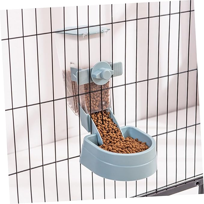 Automatic Hanging Bird Feeder and Refillable Hamster Feeder Multi-Function Pet Food Dispenser for Small Birds and Rodents Outdoor Cage Use