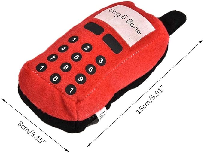Squeaky Dog Toys, Squeaky Plush Cell Phone Toy Dog Chew Toy Pet Chew Squeaker Toys Funny Mobile Phone Shape Interactive Toy for Dog Cat