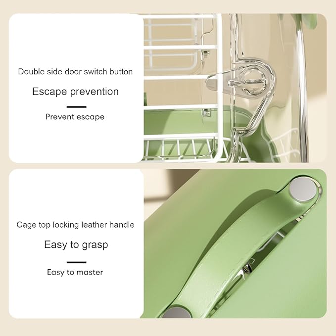 1Set Canaries Bird Cages House Parrots Travels Cage Transparents Birdcage Watching Cage Bird Lover Accessories