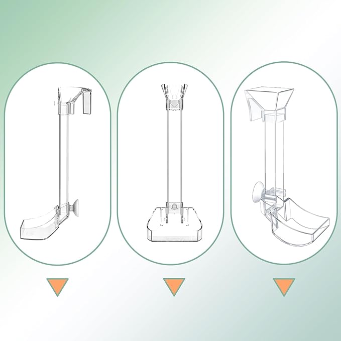 Aquarium Fish Shrimp Feeding Dish Set - Clear Feeder Tube and Dish With Cleaning Brush and Measuring Spoon for Shrimp - Prevents Food Scattering - Supplies for Small Fish