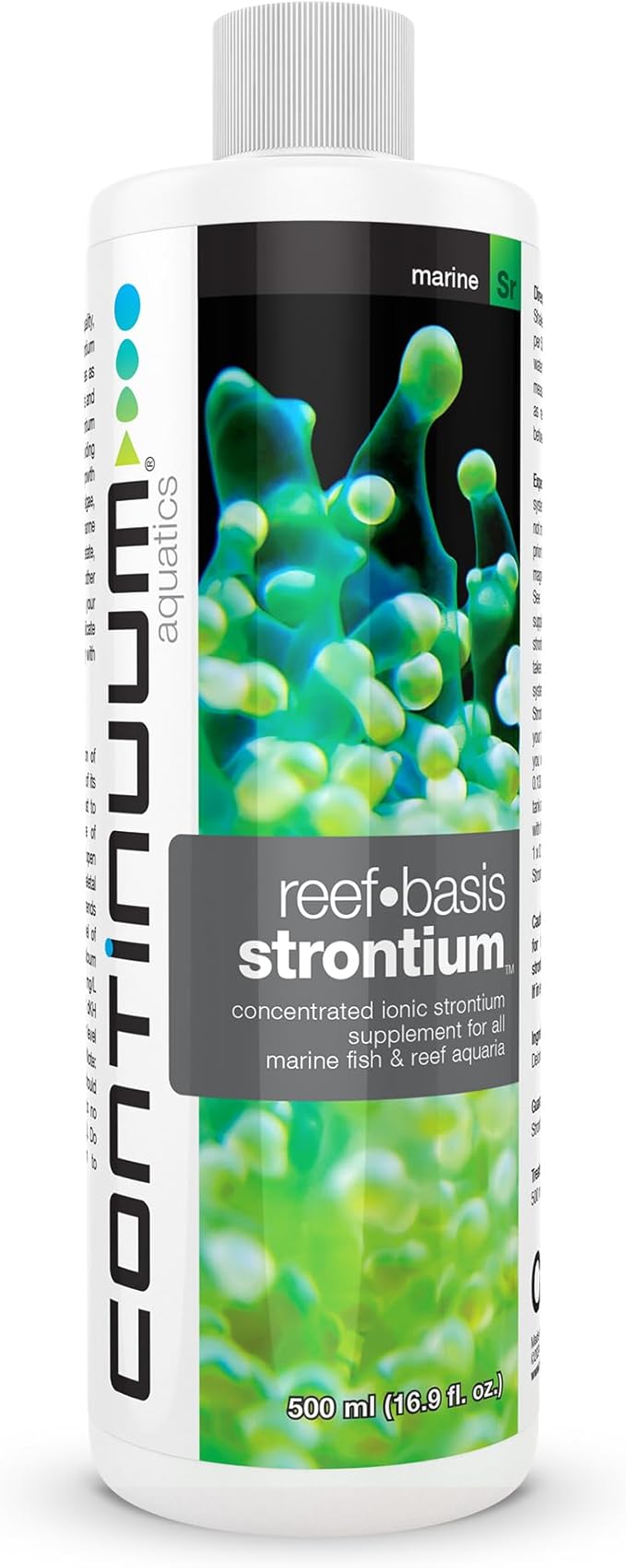 Continuum Aquatics Reef Basis Strontium - Liquid Concentrated Strontium Supplement for Marine Reef and Saltwater Aquariums