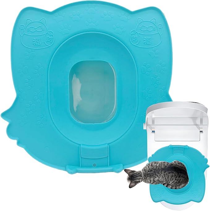 Pet Training System - Feline Bathroom Conversion Set, Adjustable Seat Insert Program with Progressive Removal Design, Reducing Guidance Feature, Ideal for Cat Owners Small Spaces Camper Living Re