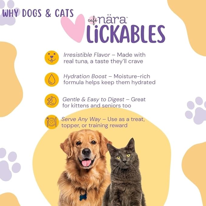 Café Nara Lickable Cat Treats Variety Pack - Tuna and Chicken Flavors - 6 Packs Each