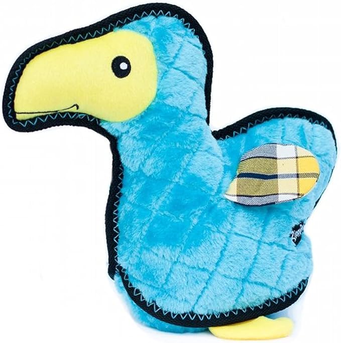Zippy Paws - Z-Stitch Grunterz Durable Stuffed Squeaky Dog Toy - Dodo the Dodo Bird