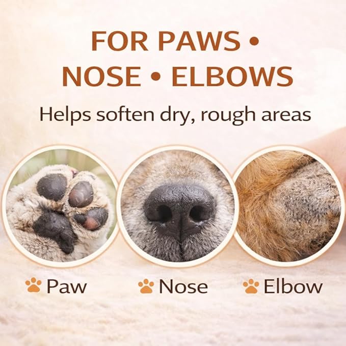 Dog Paw&Nose Balm Lick Safe1.4oz(40g),All-Natural Ingredients Pets Paw Wax,Healing Moisturizer with Coconut Oil&Honey,for Dry Cracked Dog & Cat Paws,Nose & Elbows, Horse Hoof, Joint Care