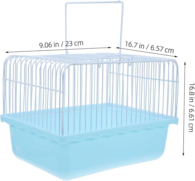 Yardwe Portable Bird Travel Carrier for Small Birds Lovebirds Parakeets Cockatiels Easy to Clean Construction Transparent Window for Travel Home Use