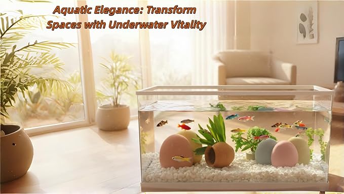 Pastel Ceramic Fish Tank Decorations, Aquarium Decorations, Modern Fish Tank Decor, Dome-Shaped Aquarium Ornaments in Pink, Blue, Yellow, Terra Cotta, Multi-Color Set for Aquatic Habitat