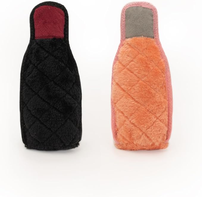 Z-Stitch® Happy Hour Crusherz 2-Pack - Merlot and Rosé, Funny Dog Toys for Aggressive Chewers, Durable Plush Alcohol Puppy Toys, Squeaky Toys for Dog Birthday