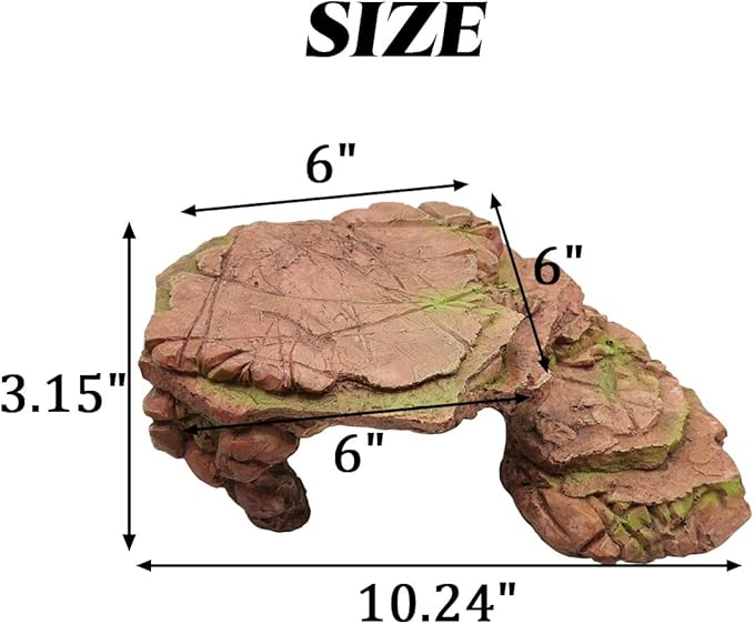 TIHOOD Turtle Platform Rectangular Aquarium Fish Tank Adjustable Turtle Basking Platform Reptile Resting Terrace Tortoise Climbing Platform