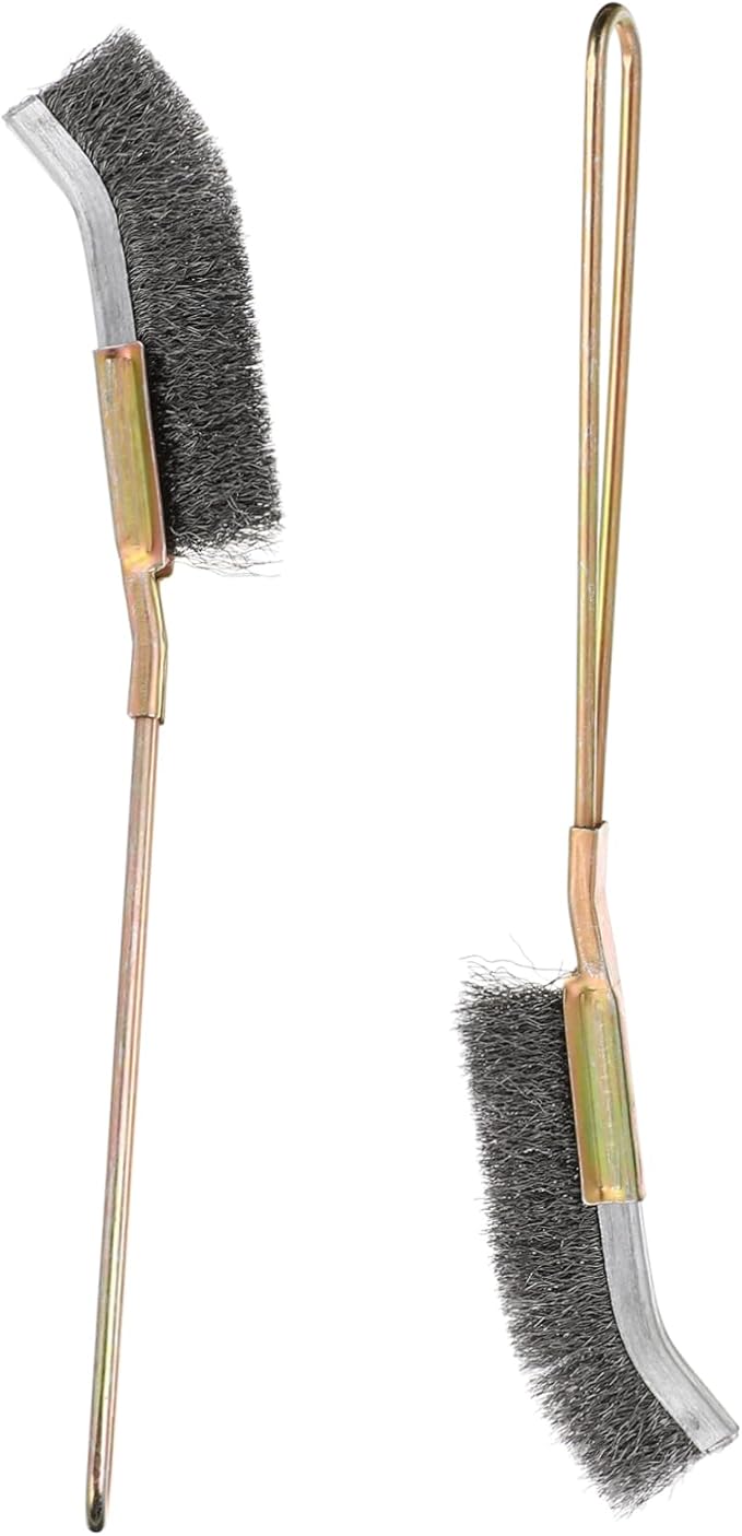 2pcs Wire Brush Cleaner for Bird Cages Copper Cleaning Brushes Handles Essential Pet Supplies for Maintenance