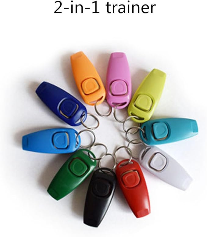 Pet Training with Keyring Dog Training Clickers Combo for Behavioral Training