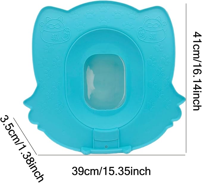 Pet Training System - Feline Bathroom Conversion Set, Adjustable Seat Insert Program with Progressive Removal Design, Reducing Guidance Feature, Ideal for Cat Owners Small Spaces Camper Living Re