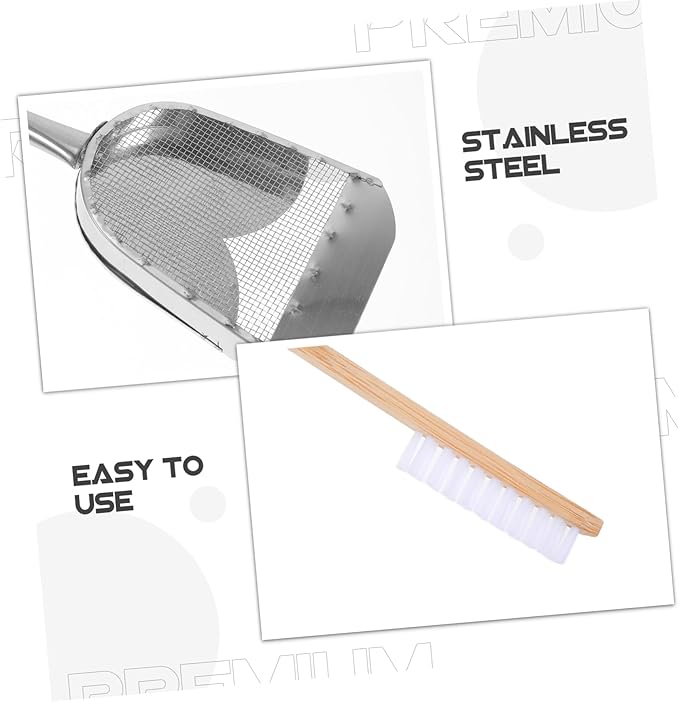 Toddmomy 2pcs Multi-Function Bird Cage Cleaning Brush Scoop Set Pet Cage Accessories Home Cleaning Brush for Birds Dogs Chickens