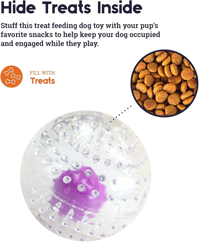 Petstages Nubbiez Treat and Squeak Ball Dog Toy