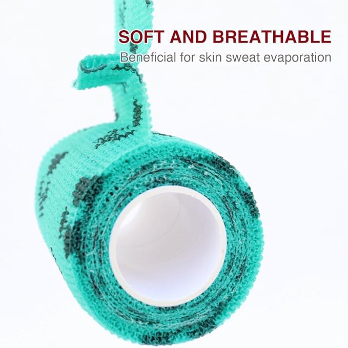 Self-Adhesive Vet Wrap for Pets - 6 Rolls 4 Inch Cohesive Bandage for Dogs Cats Horses Rabbits, Pet First Aid Wound Care Stop Bleeding Prevent Licking
