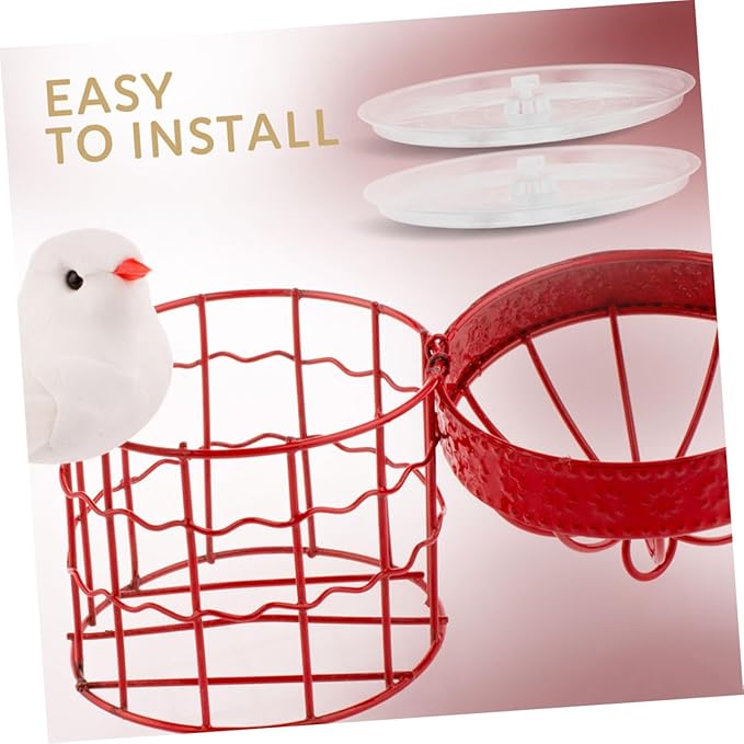 Happyyami 2pcs Durable Litter Holder for Parakeets Small Birds Parrots Easy Installation Smooth Surface Compatible with Cages