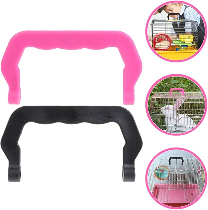 Mikikit 20pcs Portable PET Cage Handle Set Detachable Thickened Plastic Handles for Birdcage and Hamster Accessories Multi-use PET Cage Lifting Tool