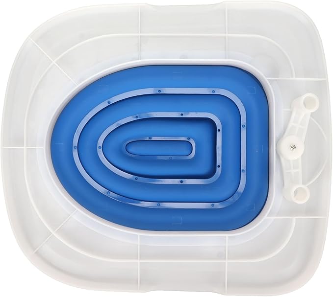 Cat Toilet Training Kit, Cat Toilet Training System Universal Reusable Potty Kit Trainer Potty Toilet for Pet Cleaning (White Tray 1 Blue Inner Support)