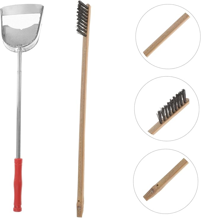 2pcs Brush and Shovel Pet Bird Cage Cleaning Supplies Includes Brush and Shovel for Parrots Parakeets and Birds