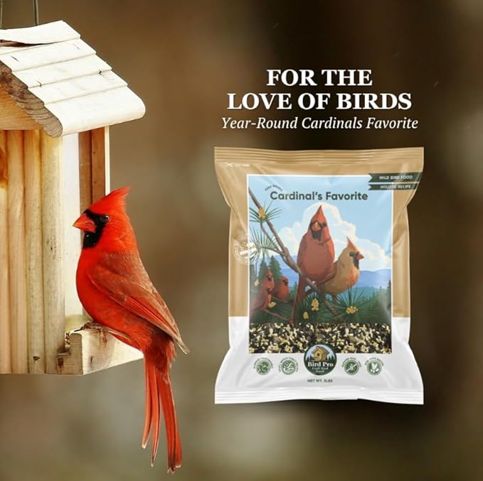 Bird Pro Holistic Bird Seed - Premium Seed for Backyard Feeding (18 Pounds, Cardinal's Favorite)