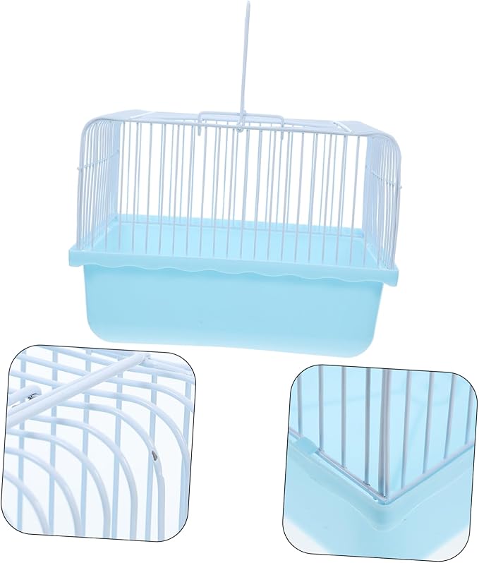 SUPVOX Portable Small Bird Travel Cage Lightweight Carrier for Lovebirds Parakeets and Cockatiels with Transparent Observation Window Versatile Indoor Outdoor Use for Small