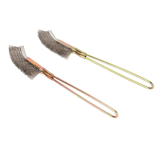 Bird Cage Cleaning Brush, Brushes Steel Long Handle Bird Cage Cleaning Tool Birdcage Accessory with 3 Size Options for Small Animal Enclosures Brush, Wood