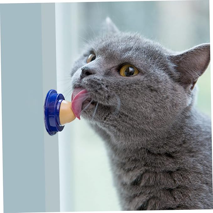 SUPVOX 4pcs Catnip Candy Licking Energy for Cats Solid Snacks Supports Digestion and Hydration Random Flavor for Playful Kittens