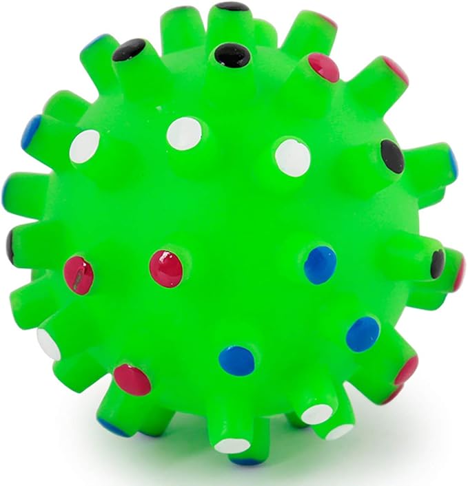 Rubber Balls Squeaky Dog Toys for Small, Medium Pet Breeds, Play Fetch, Reduce Separation Anxiety DT11-Balls