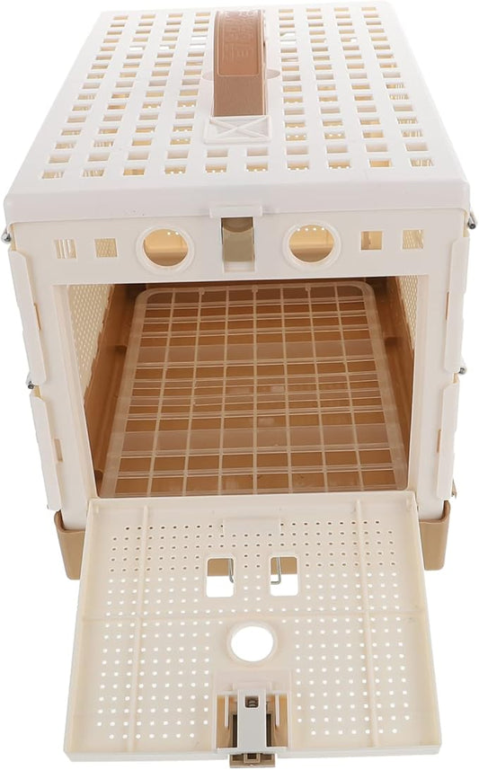 POPETPOP Foldable Plastic Pigeon Cage with Handle and Removable Tray Portable Pet Nest House for Training Domestication and Transportation of Small Birds Rabbits and Kittens