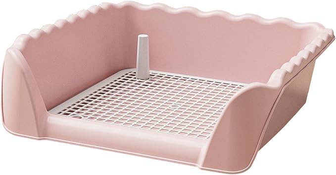 Dog Toilet Potty Trainer Pet Litter Pan with Post Training Tray for Puppy Rabbit Pets Indoor Outdoor Use 20.08 x 17.72 x 5.91 Inch-