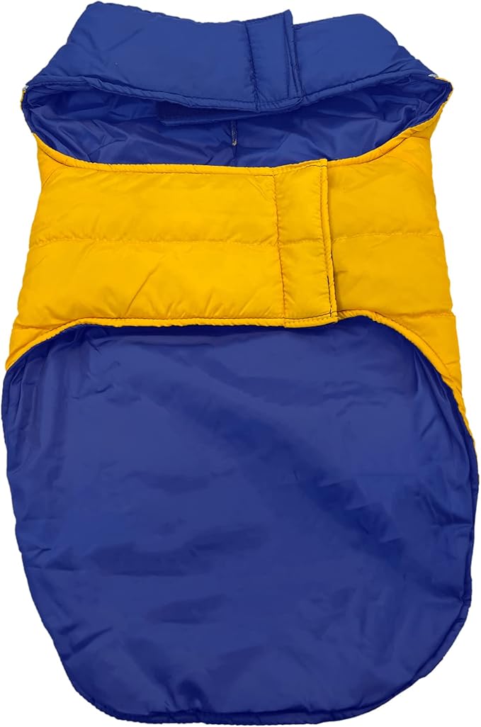 NBA Golden State Warriors Puffer Vest for Dogs & Cats, Size Small. Warm, Cozy, and Waterproof Dog Coat, for Small and Large Dogs/Cats. Best NBA Licensed PET Warming Sports Jacket