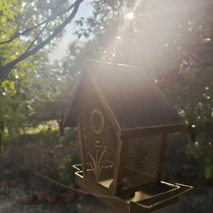 Bird Feeders for Outdoors - Large Capacity Squirrel Proof | Outdoor Garden Hummingbird Feeder | for Backyard Deck Balcony Tree Yard Bluebird Finch Birding Feeding