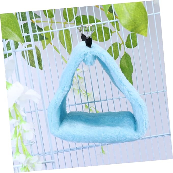 WOONEKY Adorable Parrot Hammock Bed Plush Pet Hanging Hut for Birds Sleeping Nest for Bird Cages Encourages Exercise and Balance