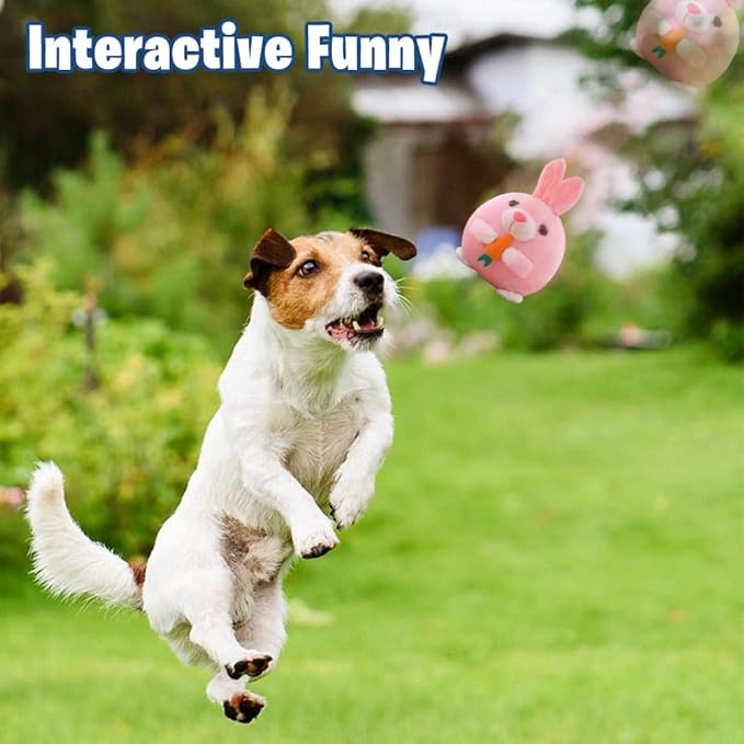 Interactive Dog Toys, 2026 Active Moving Pet Plush Toy, Squeaky Moving Dog Toy Ball, Washable Cartoon Pig Sound Electronic Dog Toy, Shake Bounce Boredom Talking Toys for Dog Cats (Red Pig)