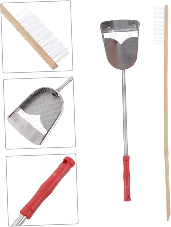 ibasenice 2pcs Bird Cage Cleaning Brush and Shovel Kit for Parrots Pet Supplies for Easy Daily Maintenance of Cages Accessories