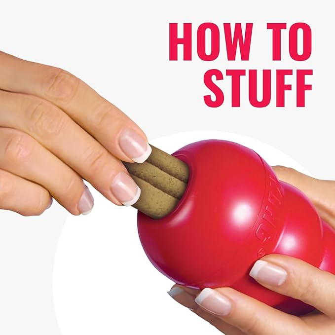 KONG Classic Toy & Enhanced Ziggies Treats Combo Pack - Durable Chew Toy for Dogs - with Enhanced Ziggies Treats - Dog Accessories for Fun & Health - for X-Large Dogs